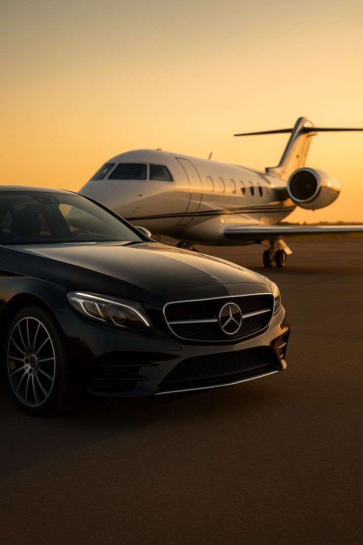 Premium Luxury Black Car Service to DFW Airport with executive limousine.