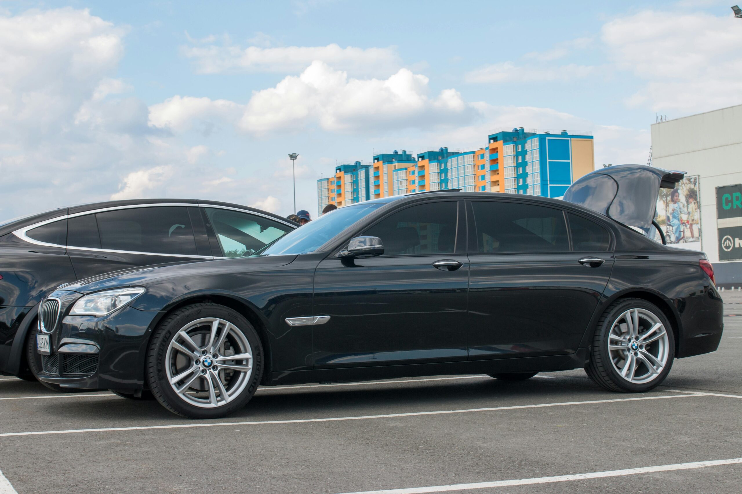 Luxury limo service featuring a professional BMW executive car for private transportation.